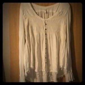 Free People Button Down Tunic